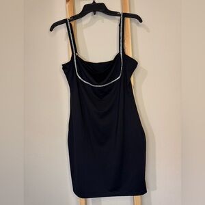 SHEIN Black  Slip Dress with Thin Straps